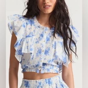 NWT LoveShackFancy Nora Crop Top